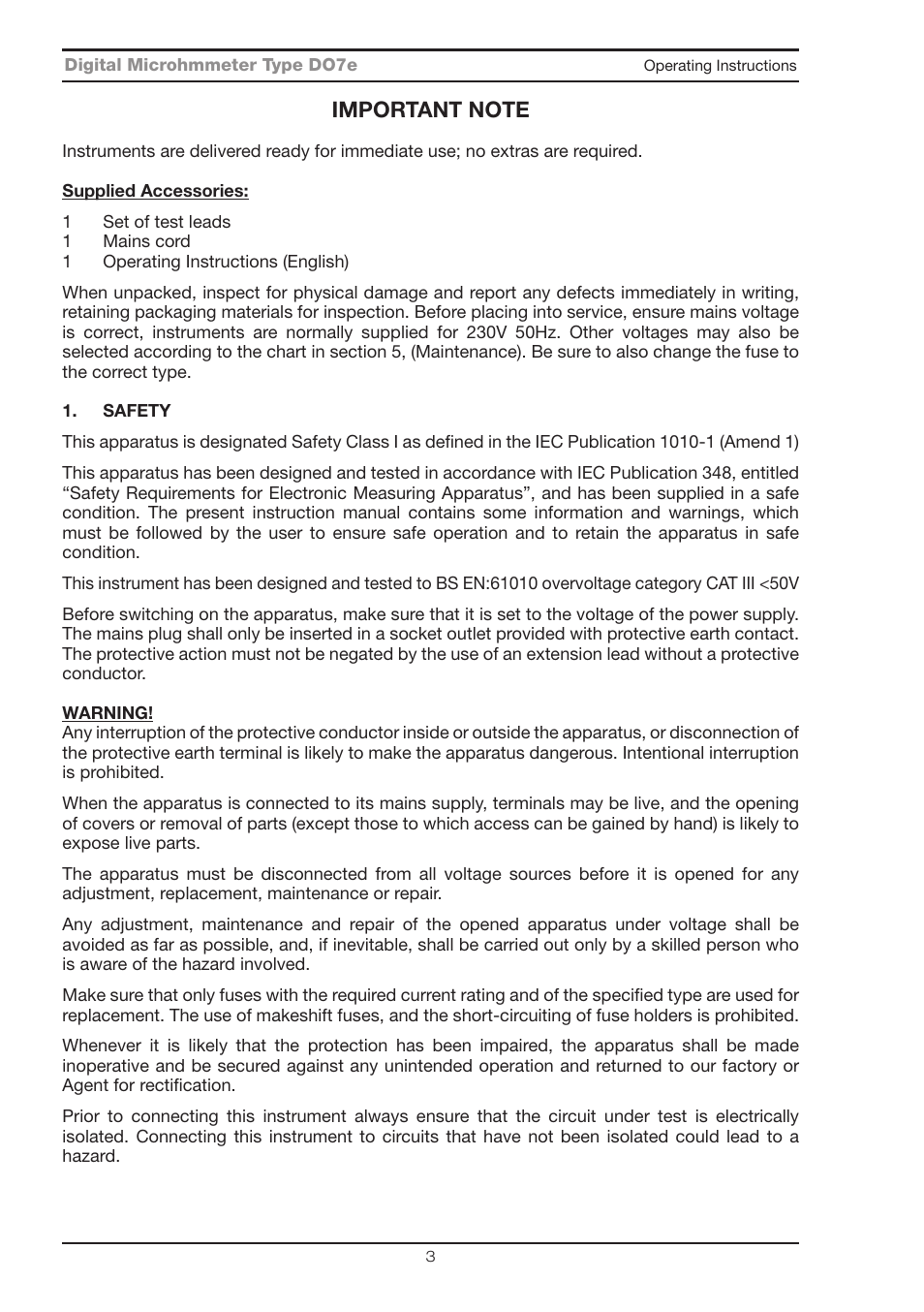 Seaward DO7e User Manual | Page 6 / 24