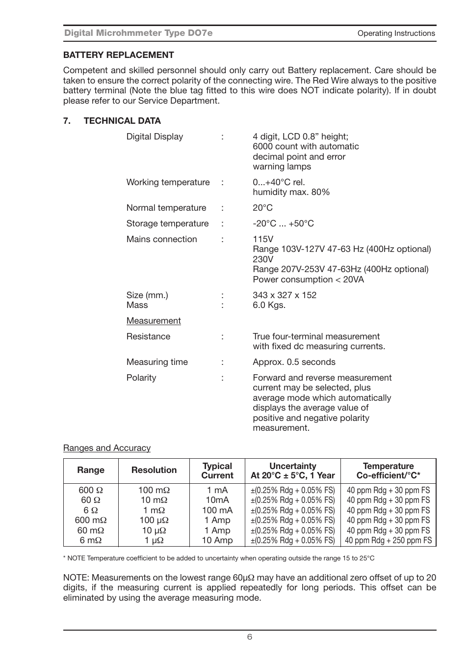 Seaward DO7e User Manual | Page 9 / 24