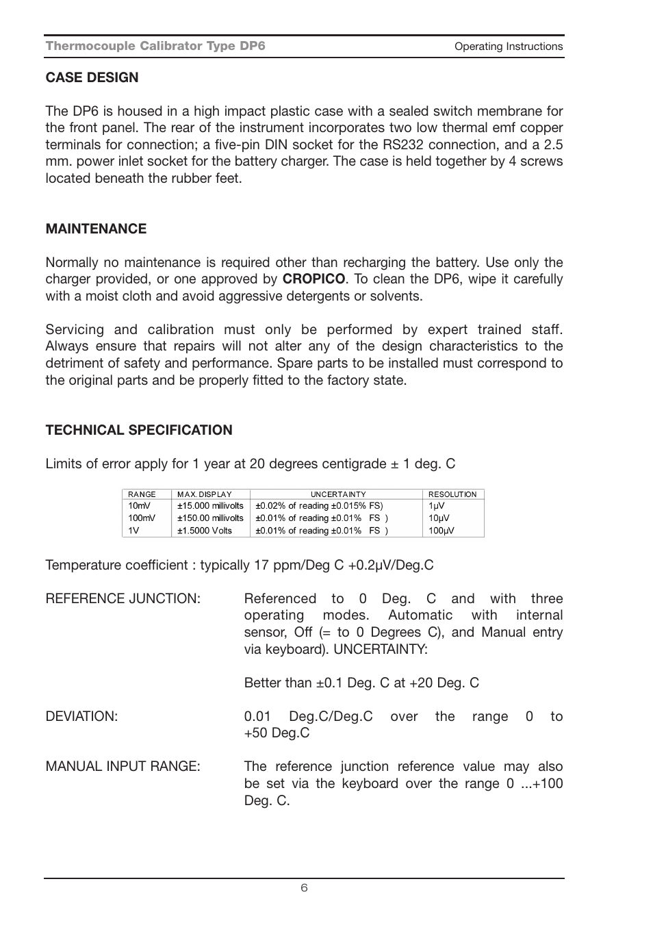 Seaward DP6 User Manual | Page 7 / 22