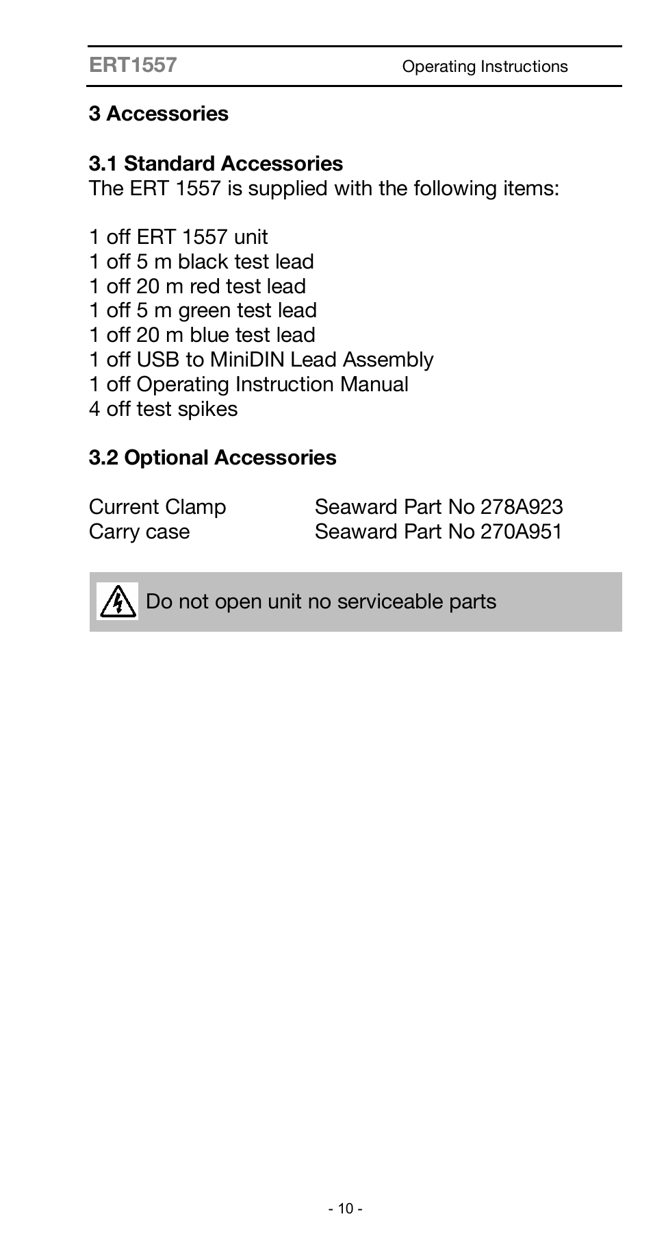 Seaward ARE 1557 User Manual | Page 10 / 31