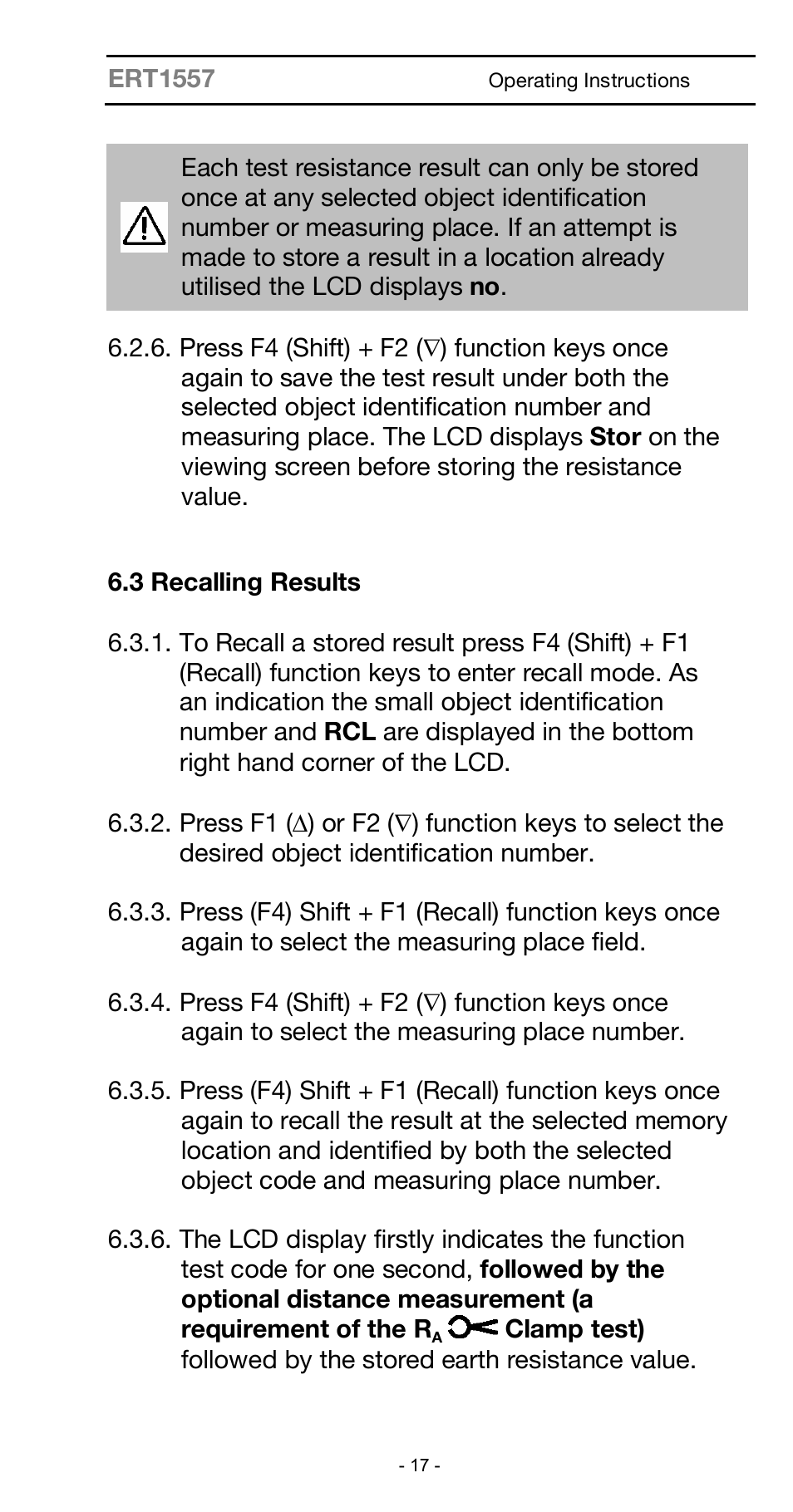 Seaward ARE 1557 User Manual | Page 17 / 31