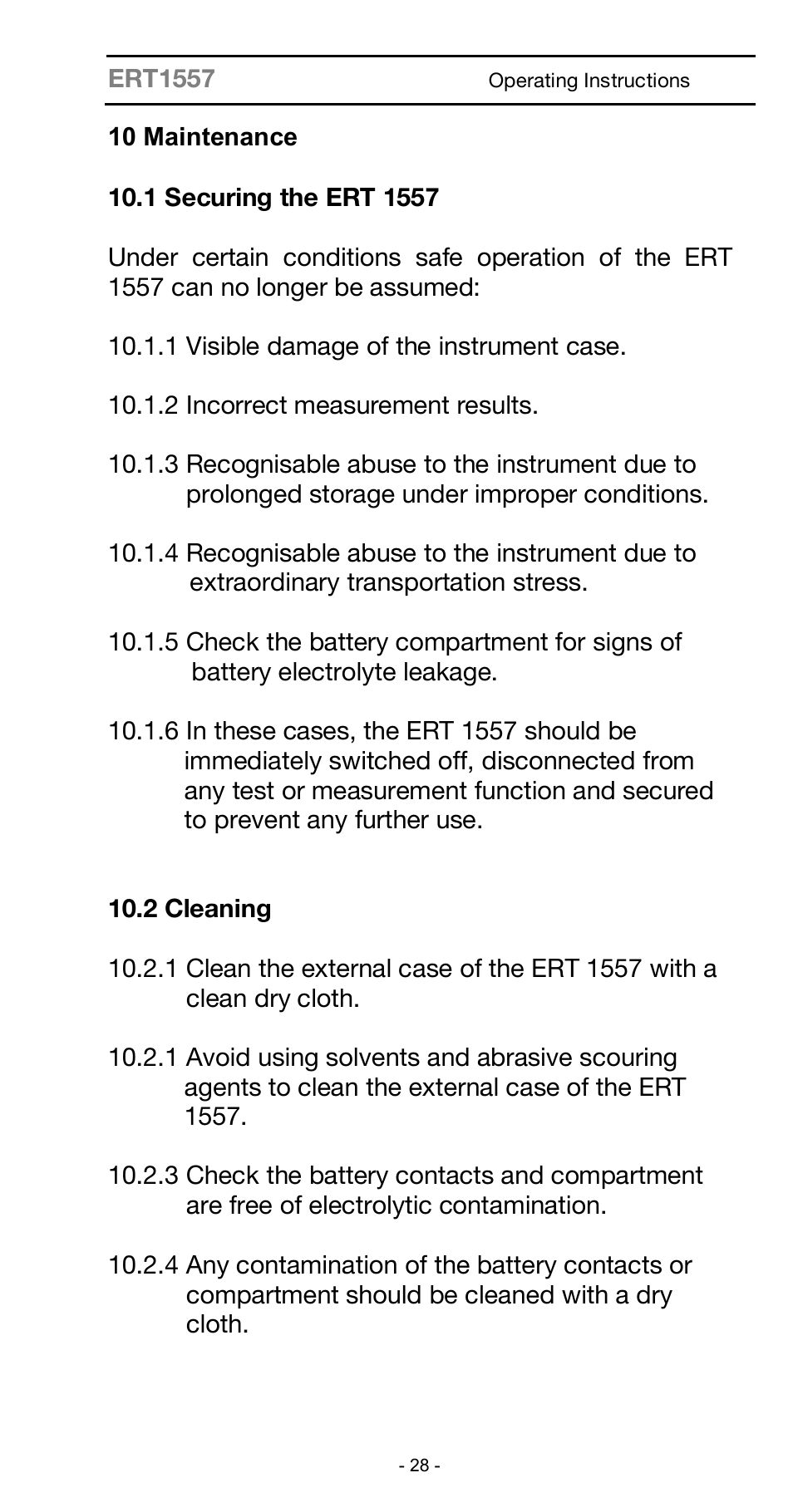 Seaward ARE 1557 User Manual | Page 28 / 31