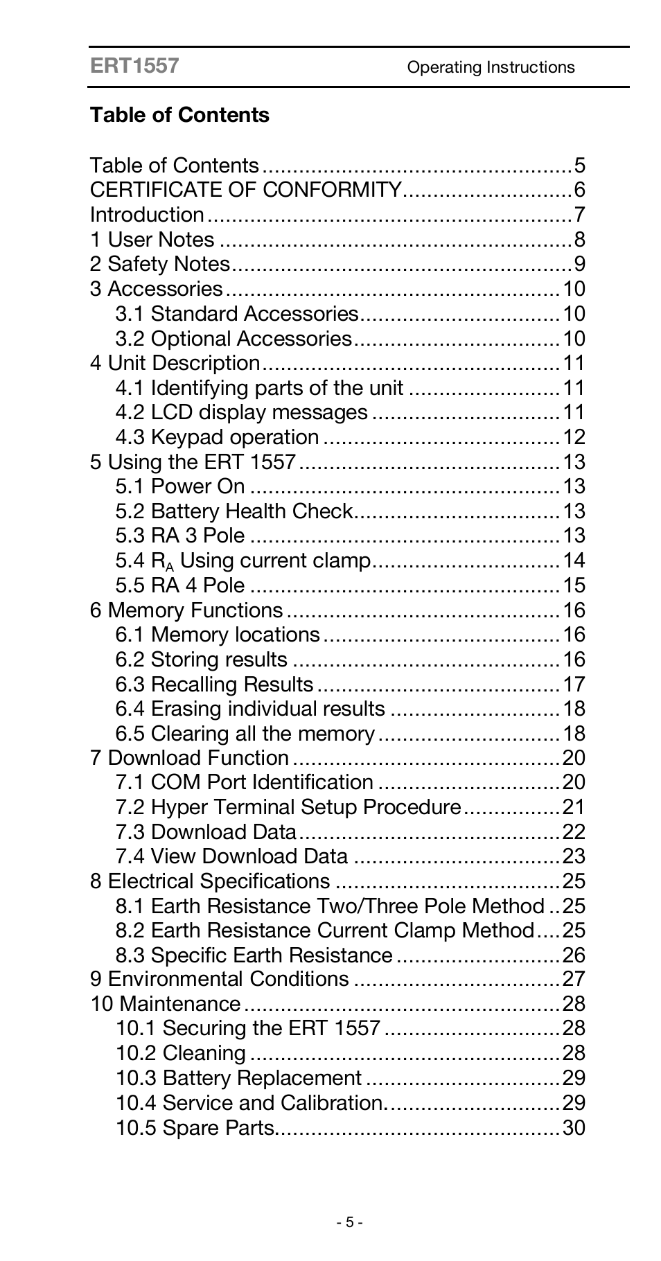 Seaward ARE 1557 User Manual | Page 5 / 31