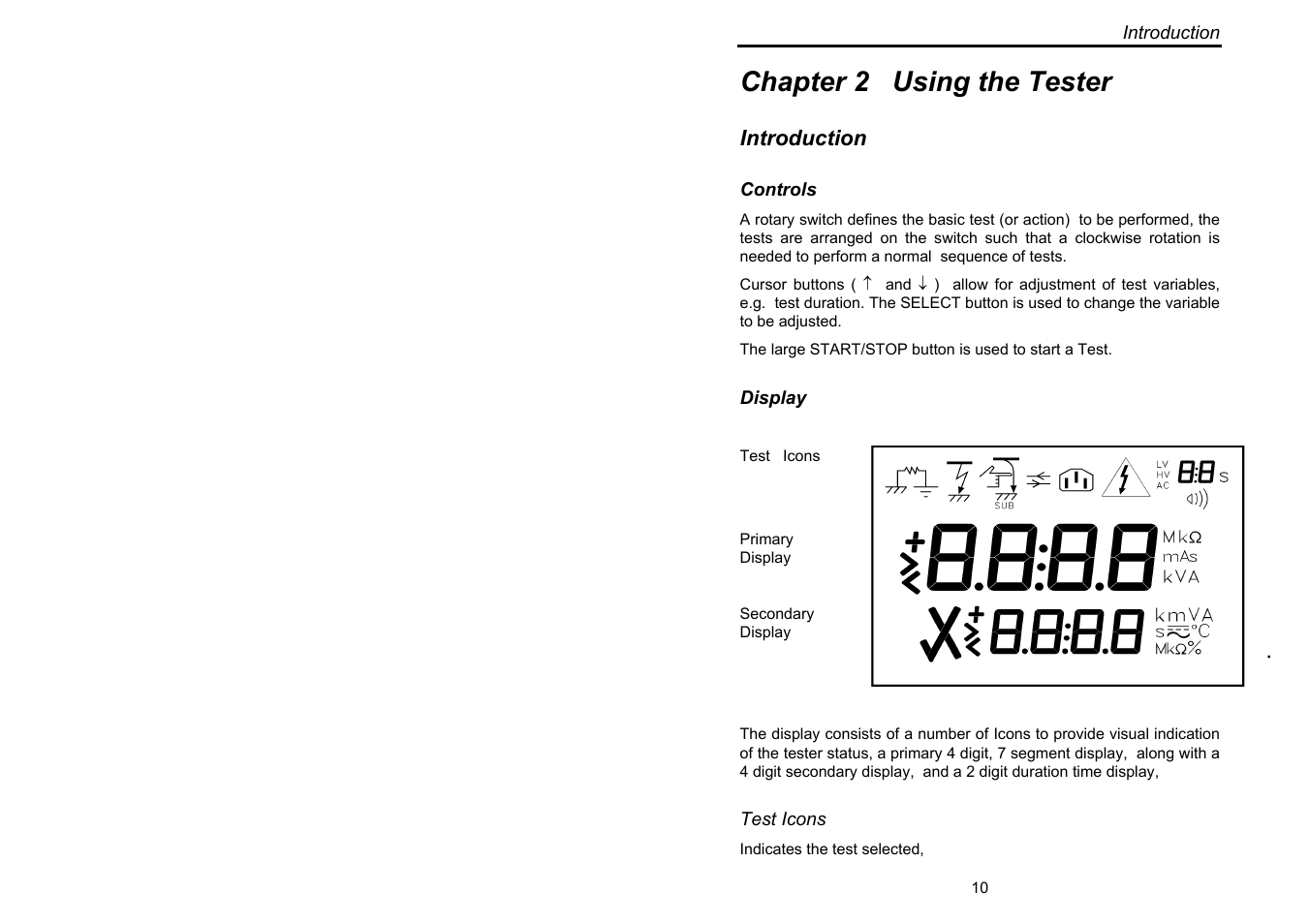 Chapter 2 using the tester | Seaward Europa Pac Plus User Manual | Page 16 / 53