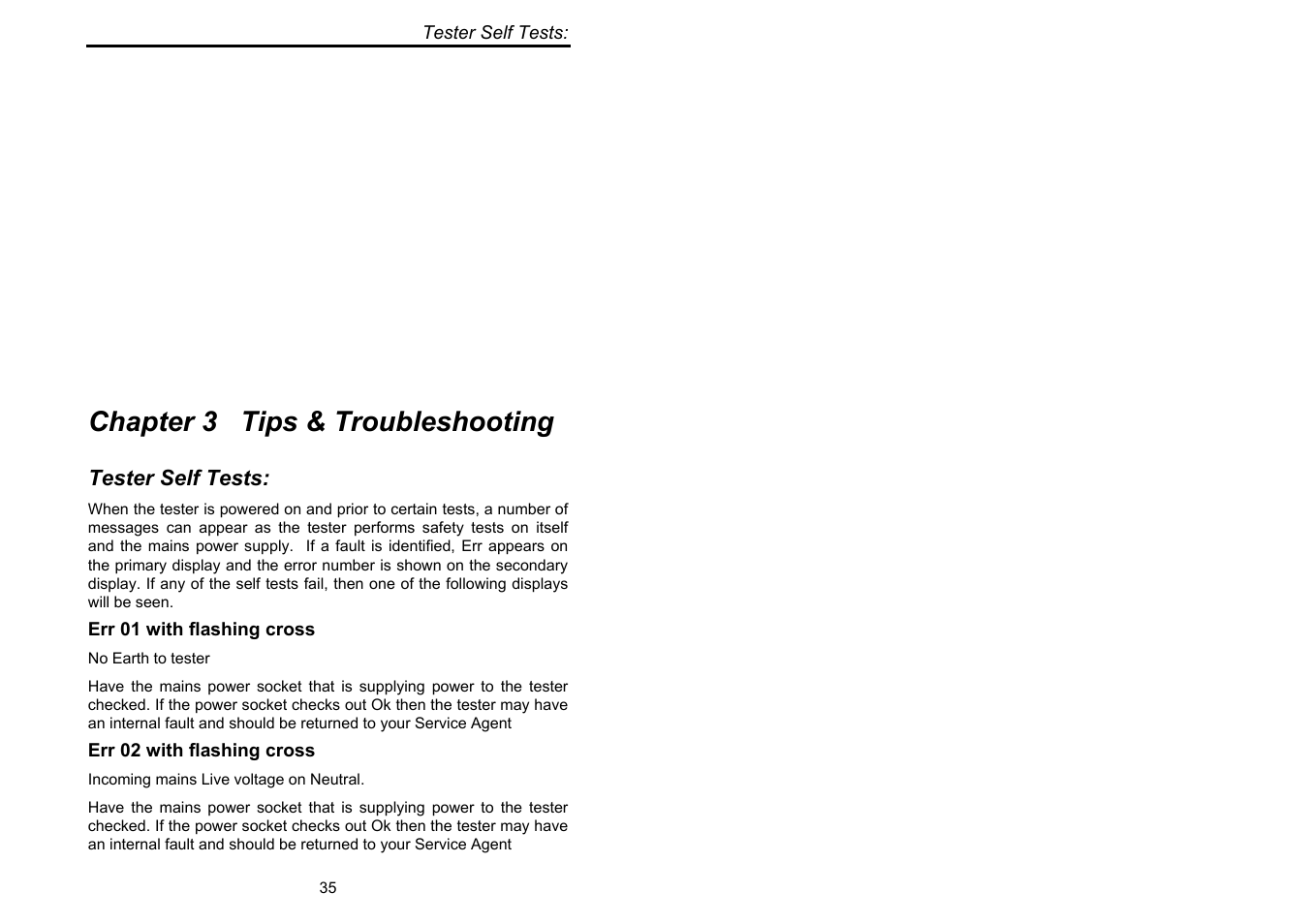 Chapter 3 tips & troubleshooting | Seaward Europa Pac Plus User Manual | Page 41 / 53