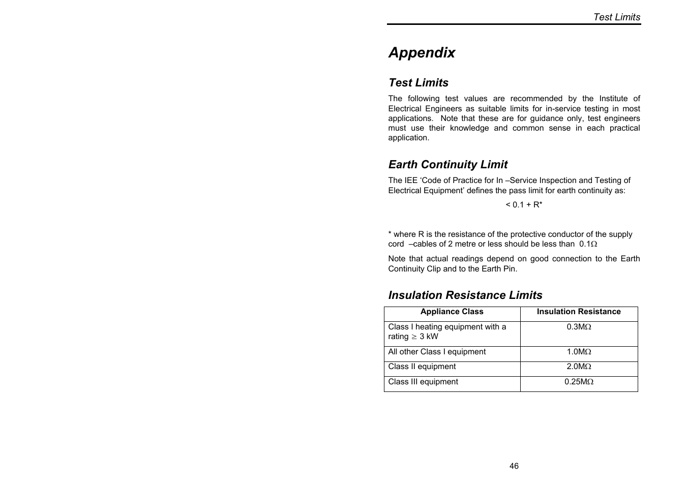 Appendix | Seaward Europa Pac Plus User Manual | Page 52 / 53