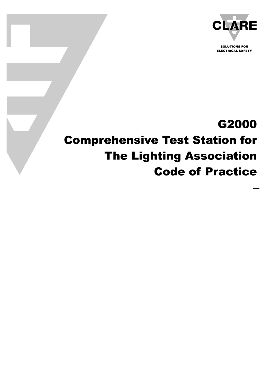 Seaward G2000 User Manual | 44 pages