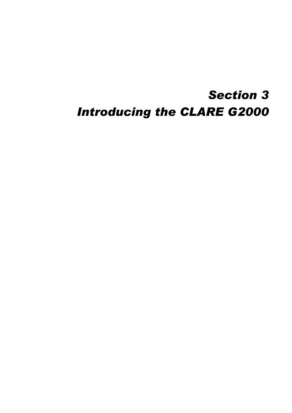 Section 3, Introducing the clare g2000 | Seaward G2000 User Manual | Page 17 / 44