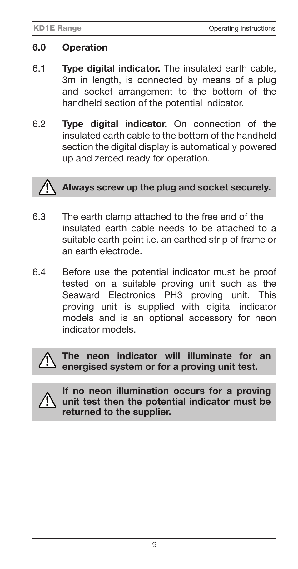 Seaward KD1E User Manual | Page 11 / 22