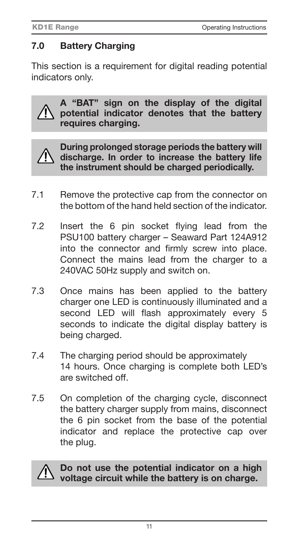 Seaward KD1E User Manual | Page 13 / 22