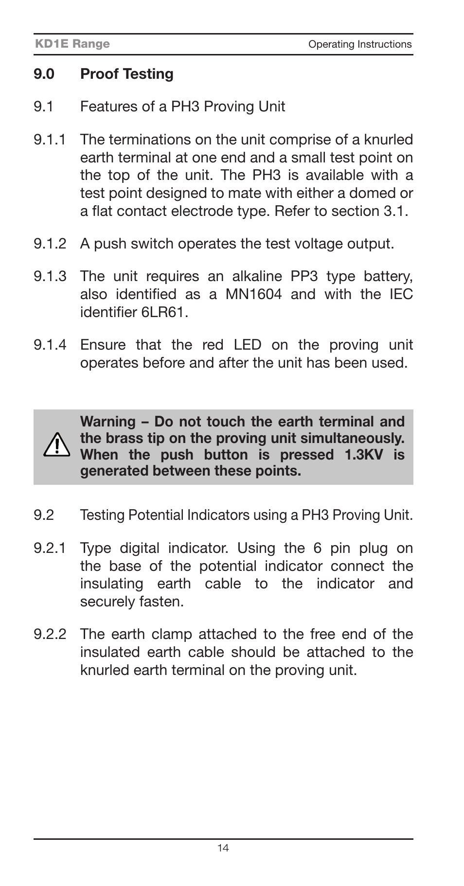 Seaward KD1E User Manual | Page 16 / 22