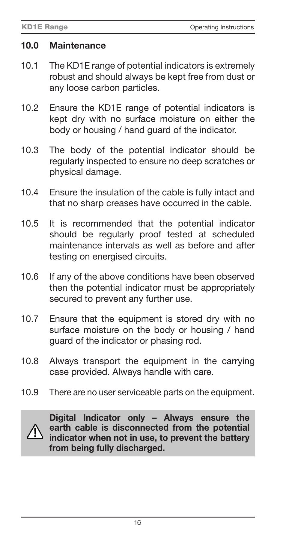 Seaward KD1E User Manual | Page 18 / 22