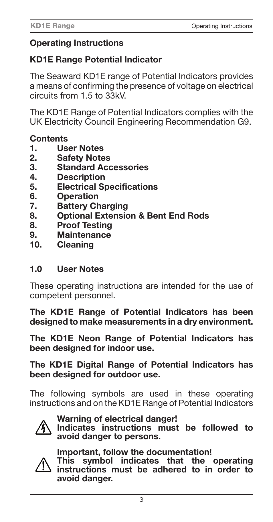Seaward KD1E User Manual | Page 5 / 22