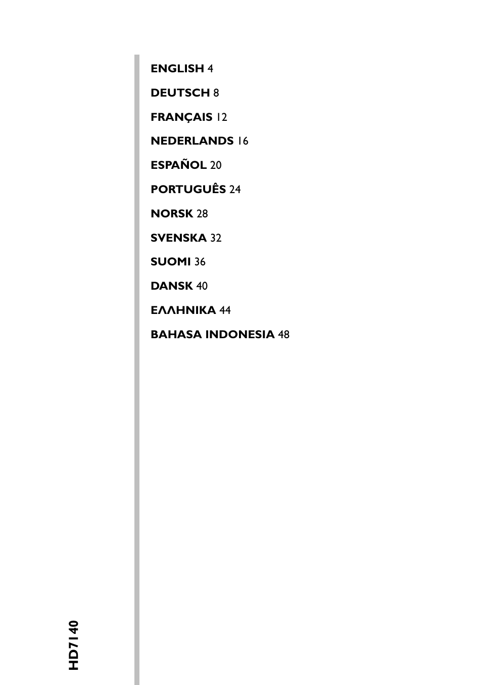 Hd7140 | Cucina Pro HD7140 User Manual | Page 3 / 52