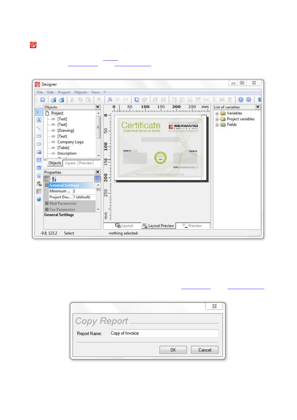 Editing reports, Copying a report | Seaward PATGuard 3 User Manual | Page 110 / 153