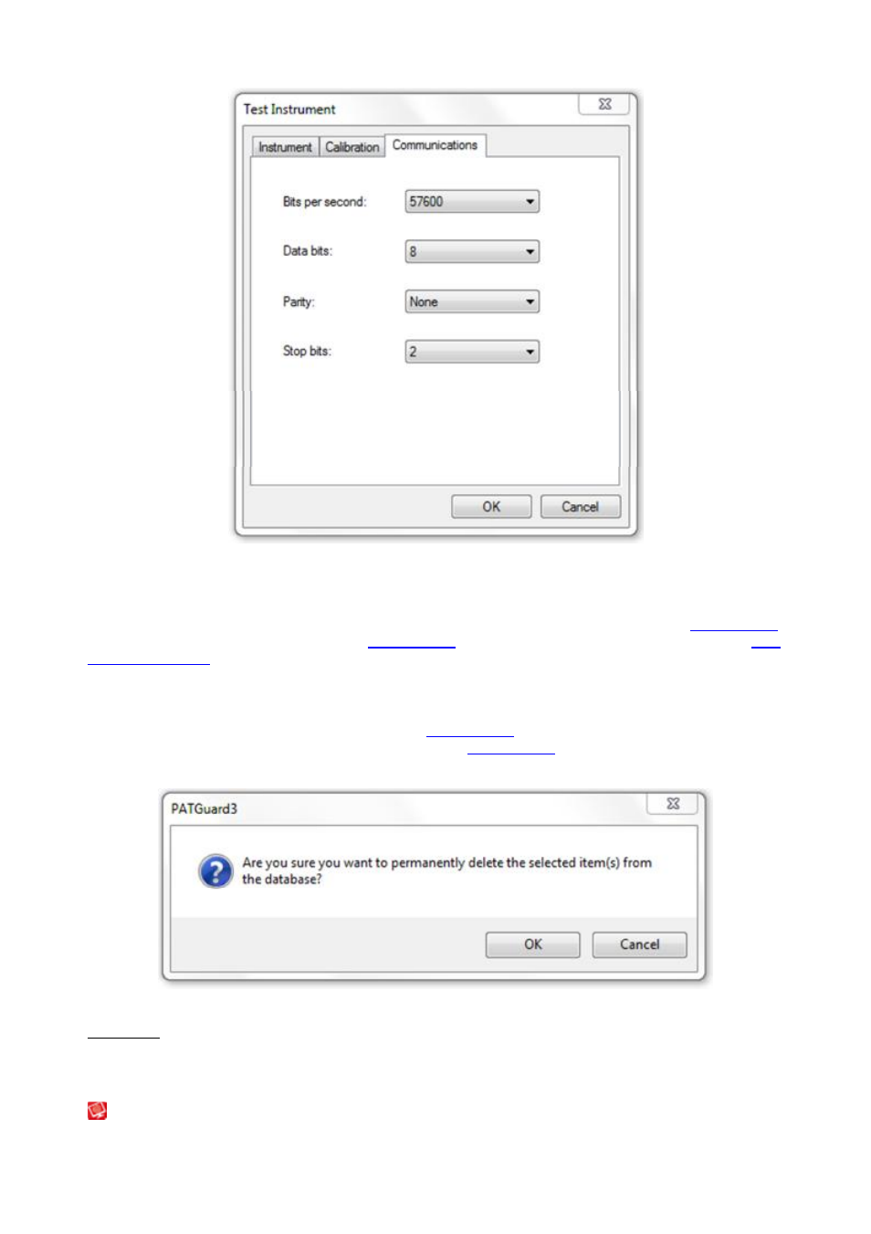 Entering calibration data, Changing instrument details, Deleting instruments | Seaward PATGuard 3 User Manual | Page 121 / 153