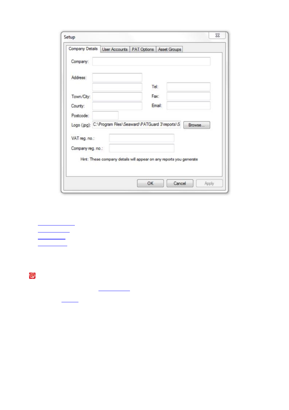 Company details | Seaward PATGuard 3 User Manual | Page 35 / 153