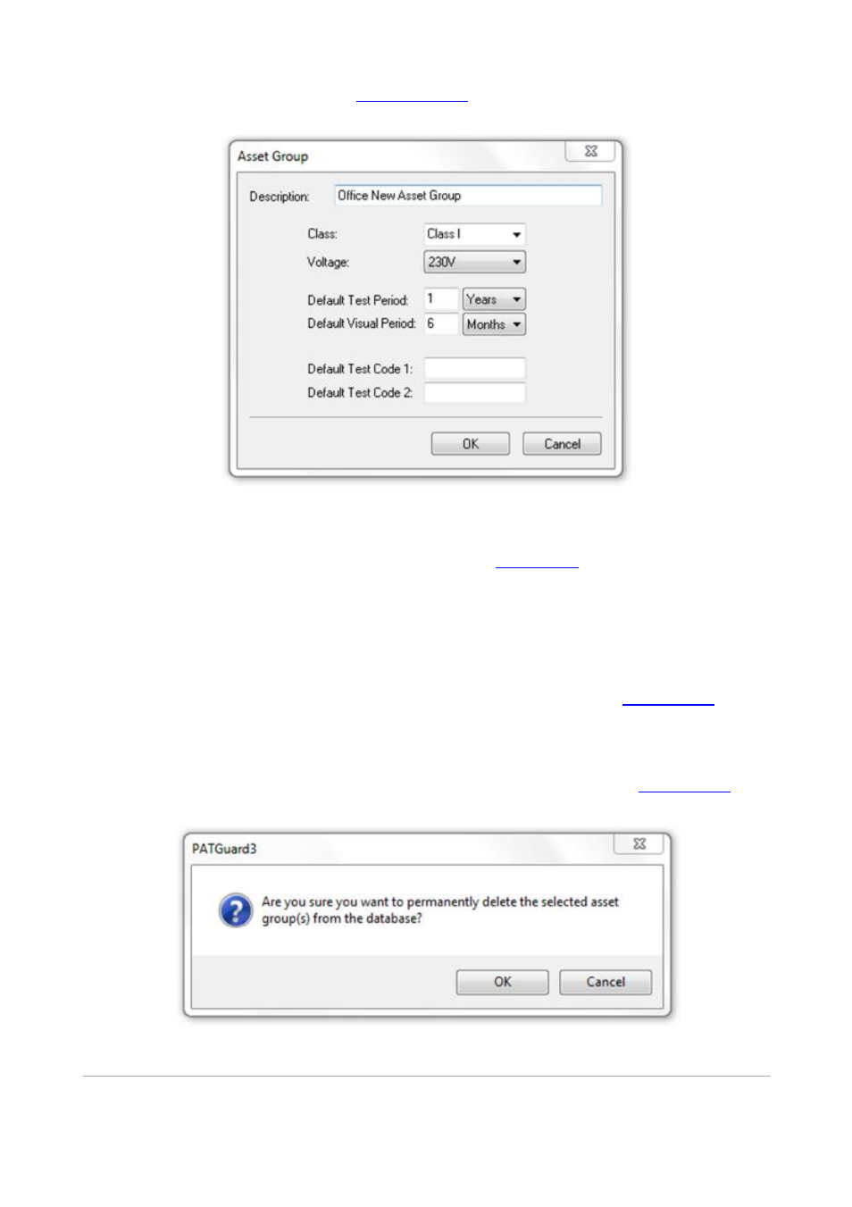 Navigating patguard 3, Edit an asset group, Delete an asset group | Seaward PATGuard 3 User Manual | Page 44 / 153