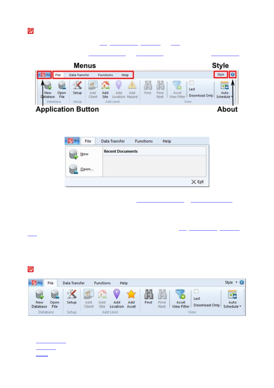 The ribbon, File menu, Application button | Minimising and maximising the ribbon | Seaward PATGuard 3 User Manual | Page 47 / 153