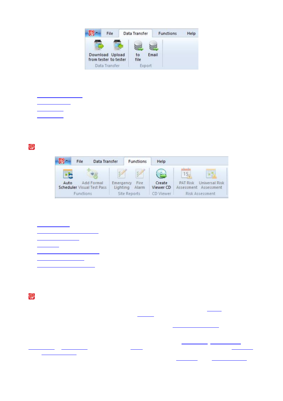 Functions menu, Create patguard viewer cd | Seaward PATGuard 3 User Manual | Page 52 / 153