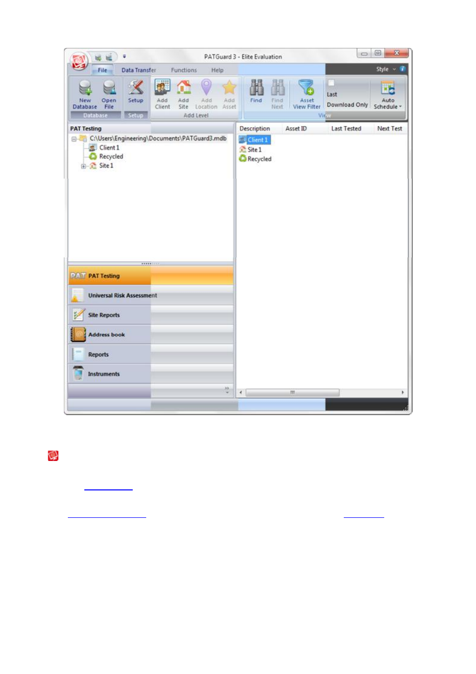The navigation pane | Seaward PATGuard 3 User Manual | Page 59 / 153