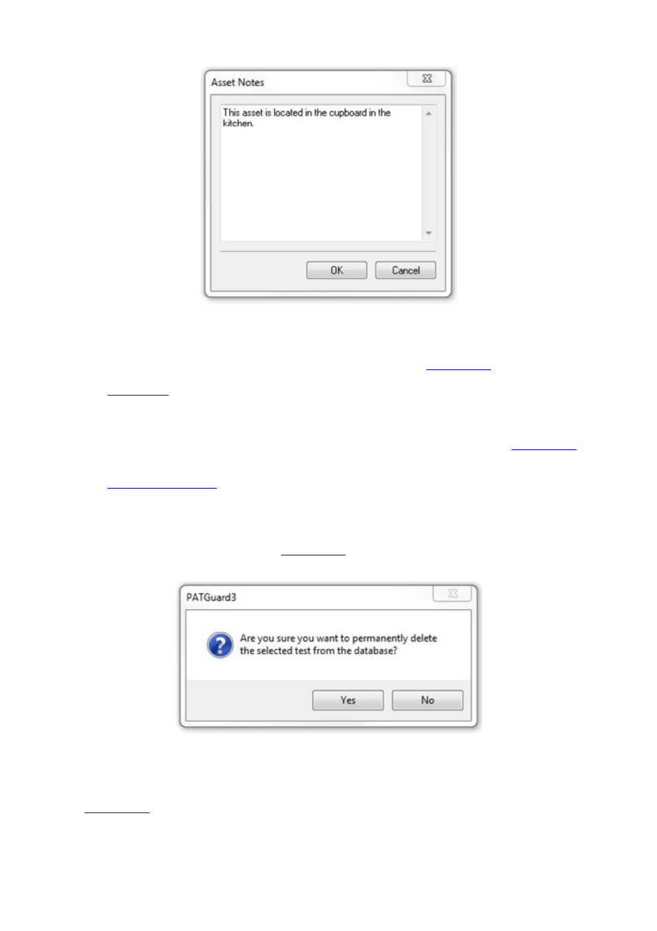 Manually adding test results, Adding a pat risk assessment, Deleting test results or pat risk assessments | Attaching photos to asset details | Seaward PATGuard 3 User Manual | Page 80 / 153