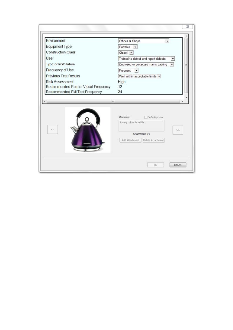 Attaching photos to a pat risk assessment | Seaward PATGuard 3 User Manual | Page 86 / 153