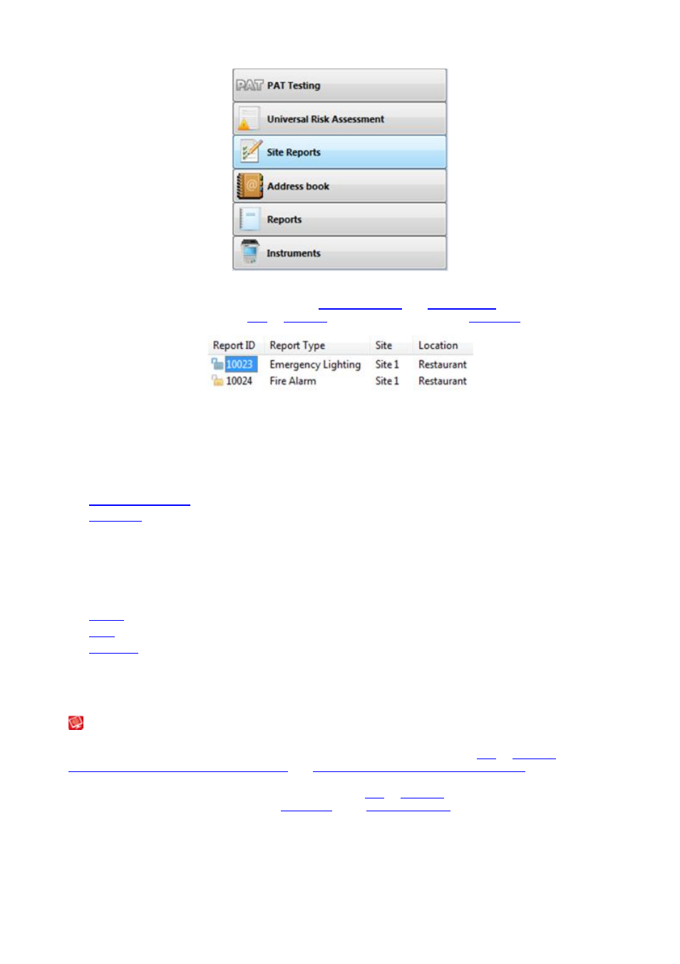 Emergency lighting, Site reports functions, Related activities | Seaward PATGuard 3 User Manual | Page 94 / 153