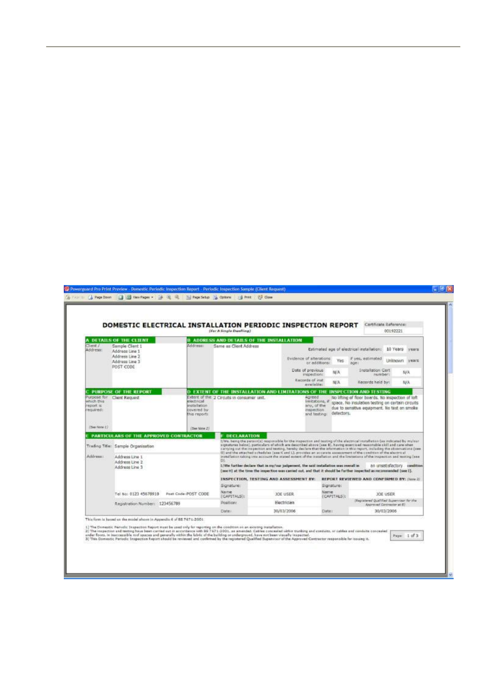 0 printing certificates | Seaward Powerguard Mobile User Manual | Page 15 / 29