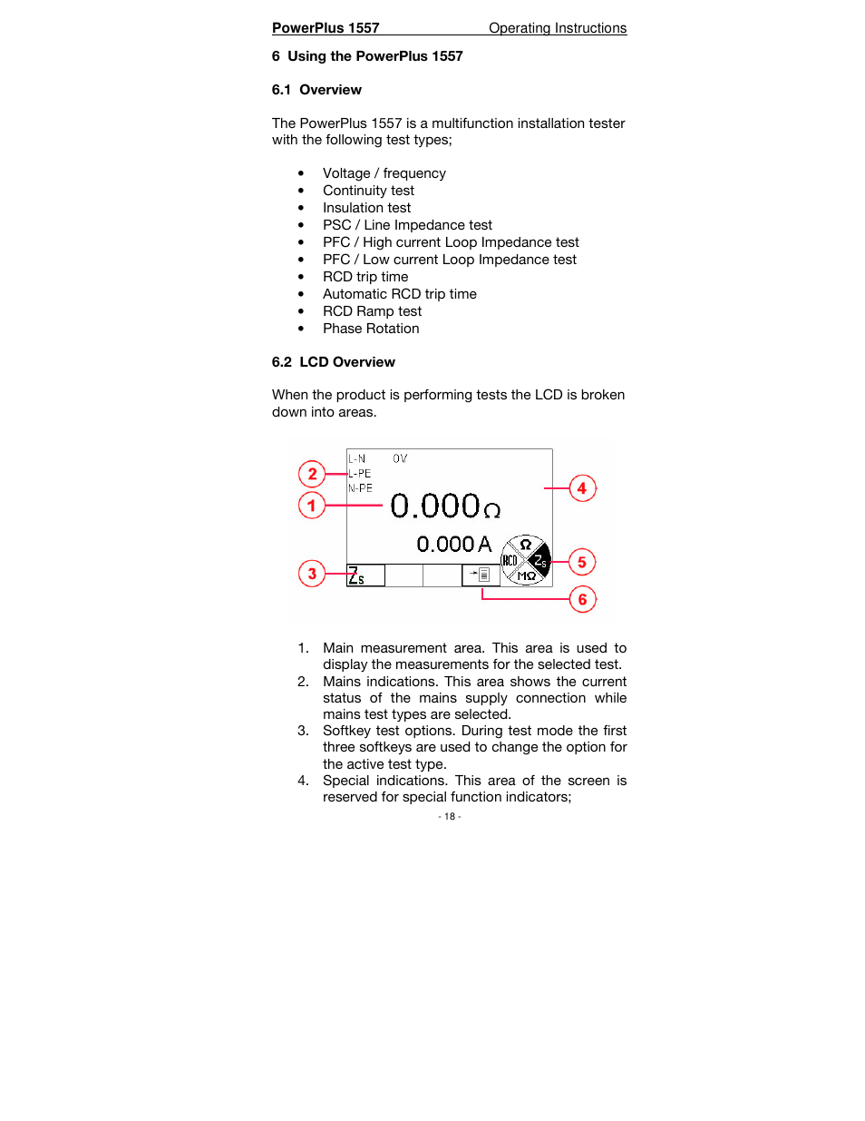 Seaward PowerPlus 1557 User Manual | Page 18 / 62