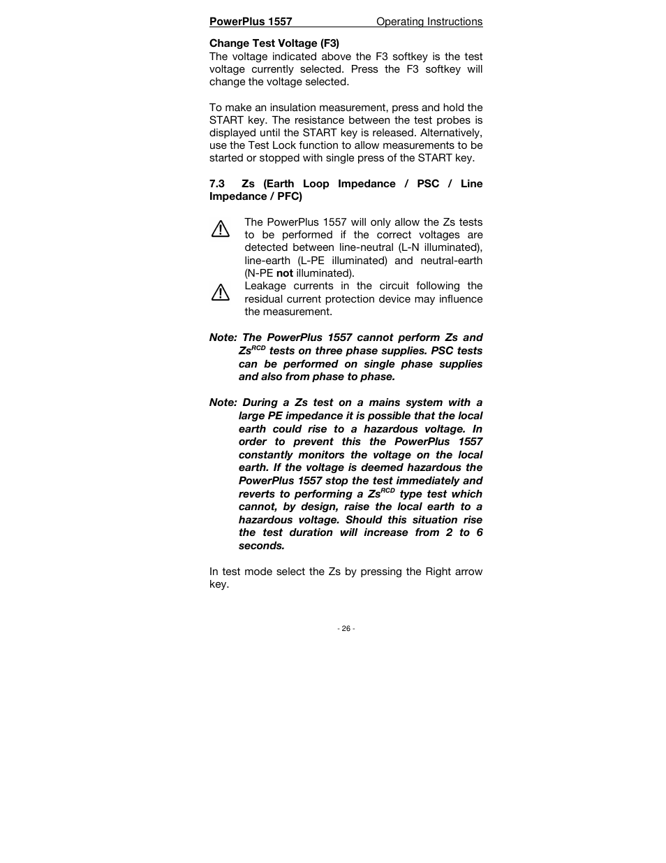 Seaward PowerPlus 1557 User Manual | Page 26 / 62