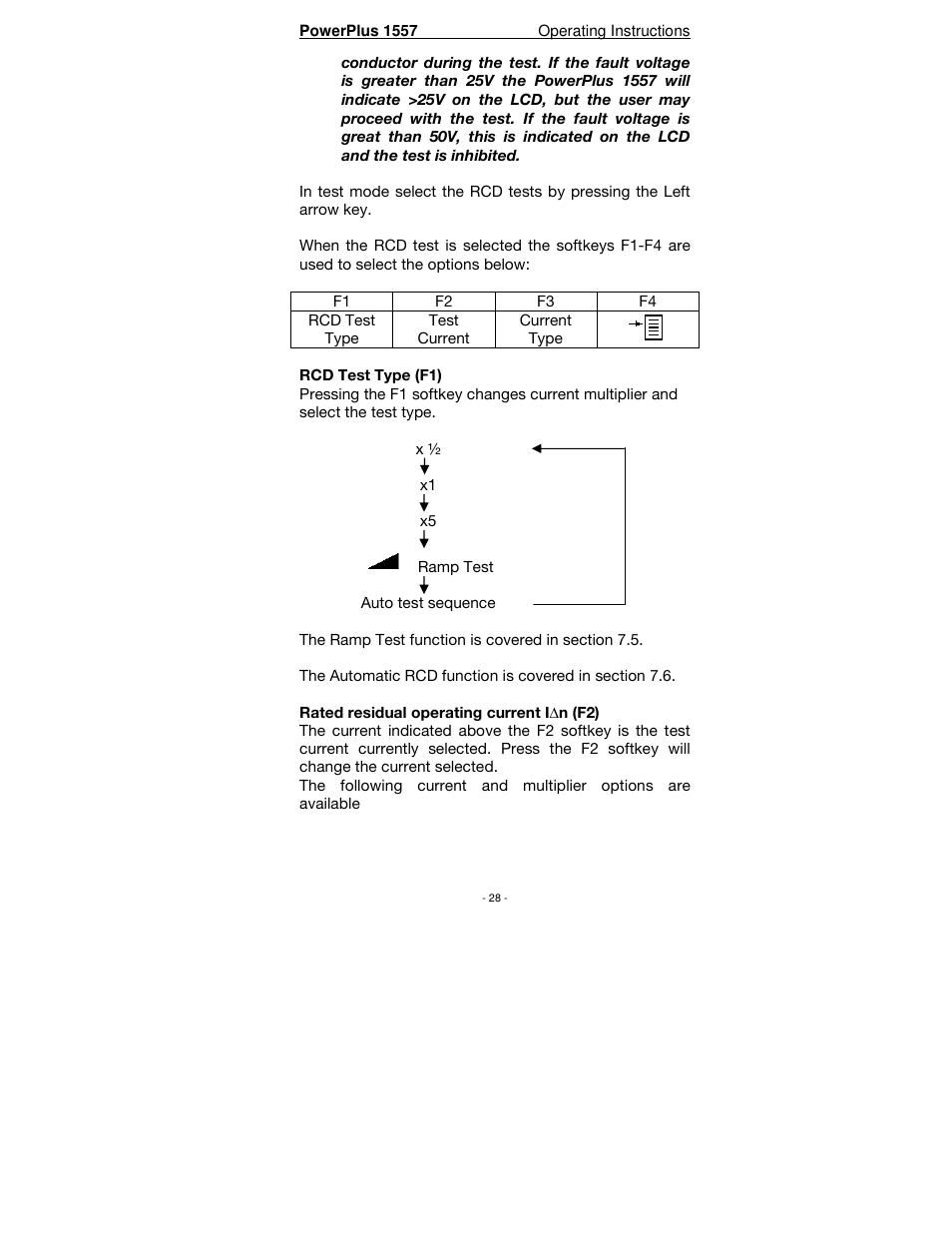 Seaward PowerPlus 1557 User Manual | Page 28 / 62