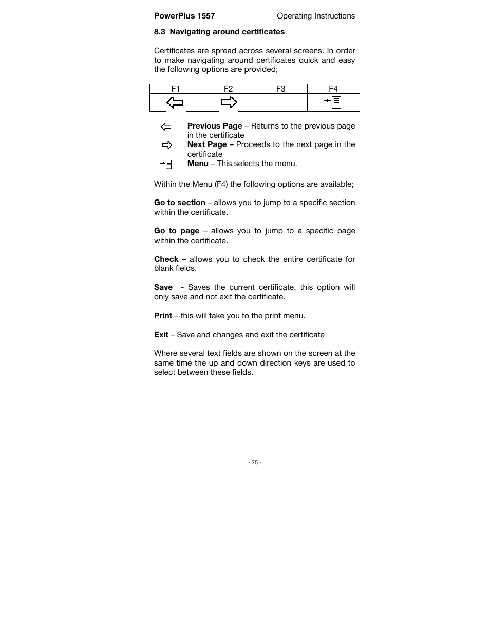 Seaward PowerPlus 1557 User Manual | Page 35 / 62