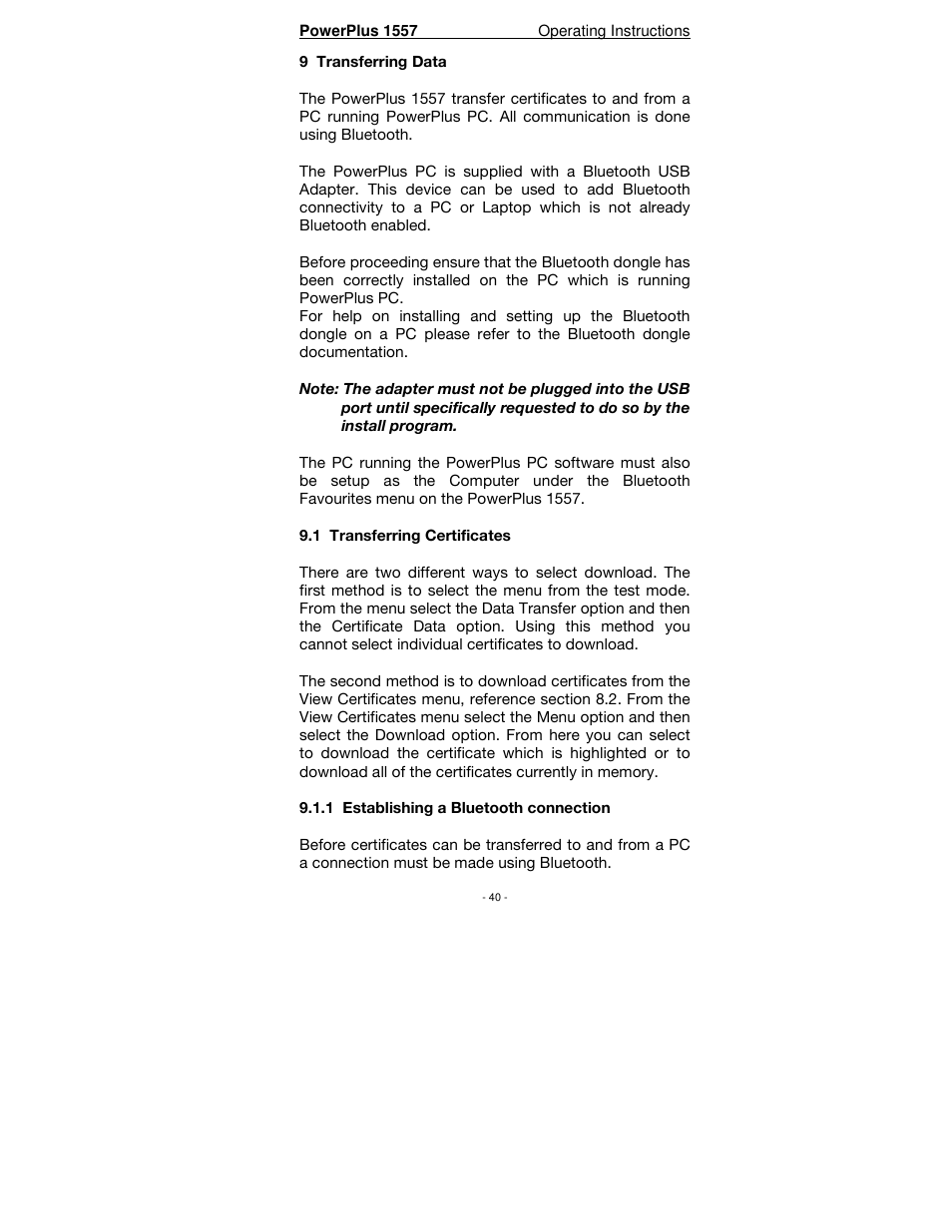 Seaward PowerPlus 1557 User Manual | Page 40 / 62