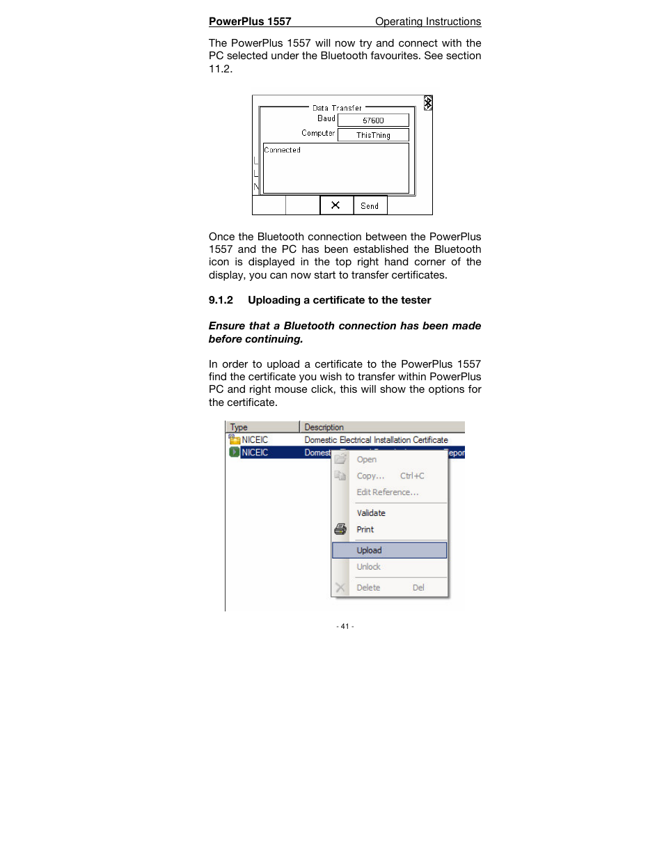Seaward PowerPlus 1557 User Manual | Page 41 / 62