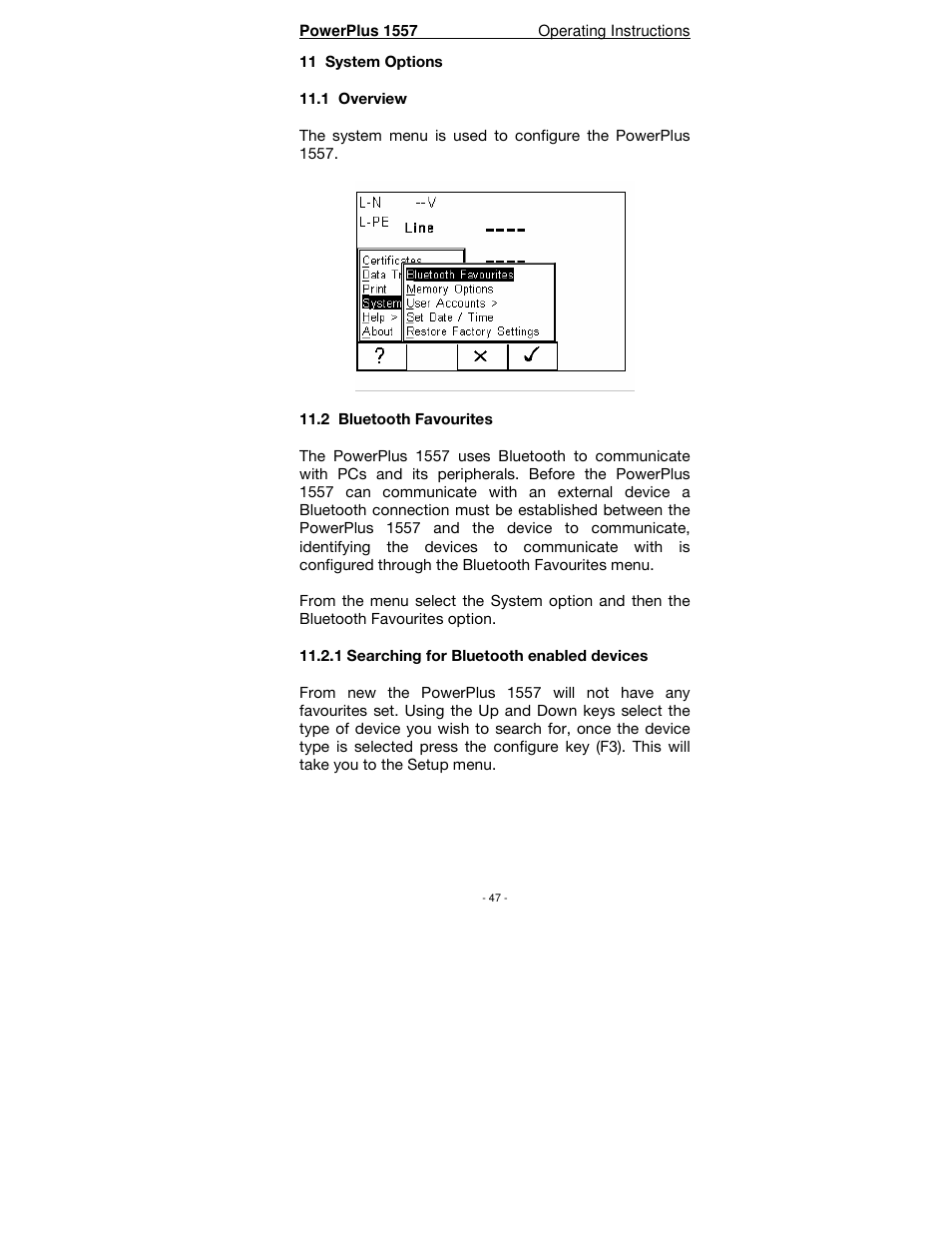 Seaward PowerPlus 1557 User Manual | Page 47 / 62