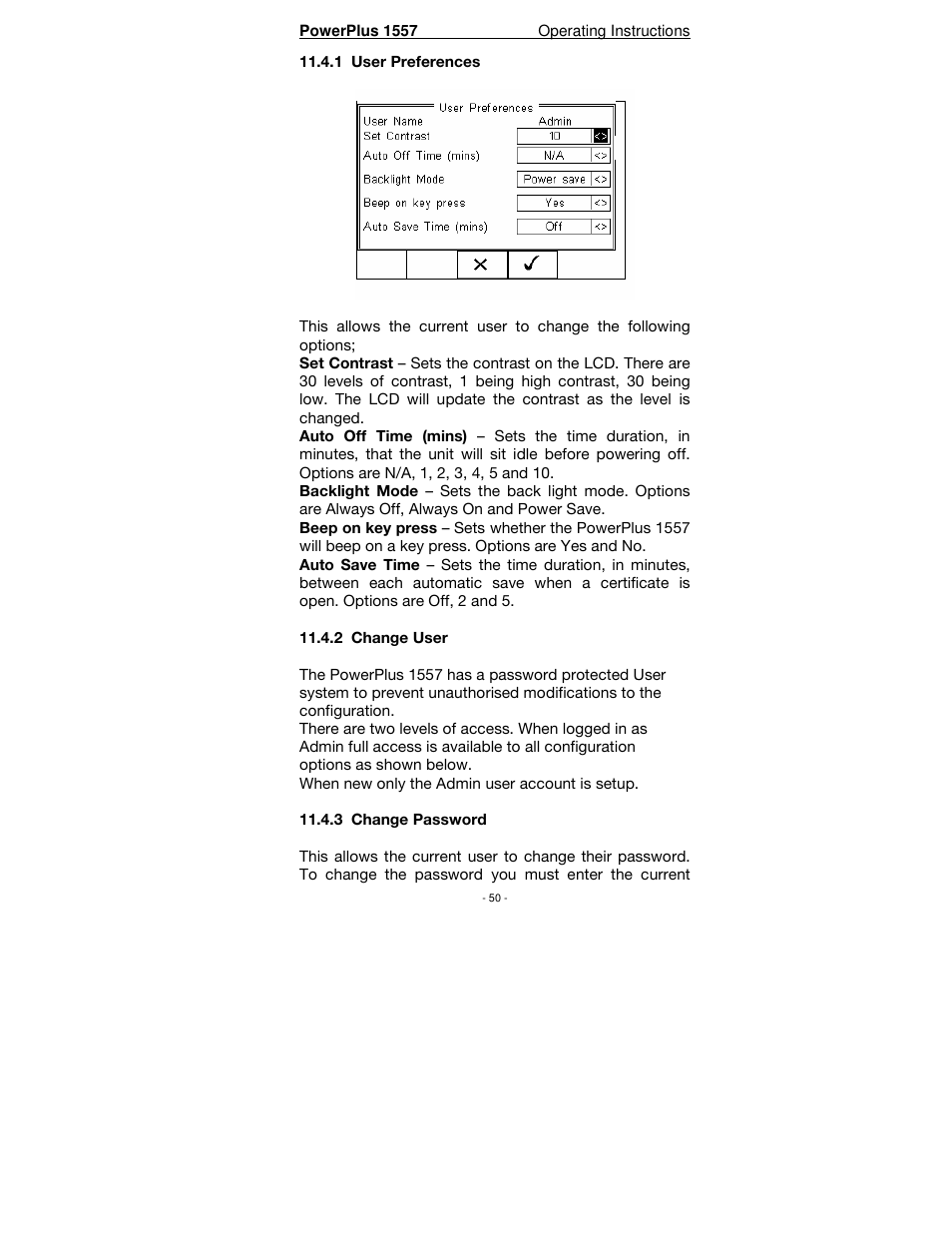 Seaward PowerPlus 1557 User Manual | Page 50 / 62