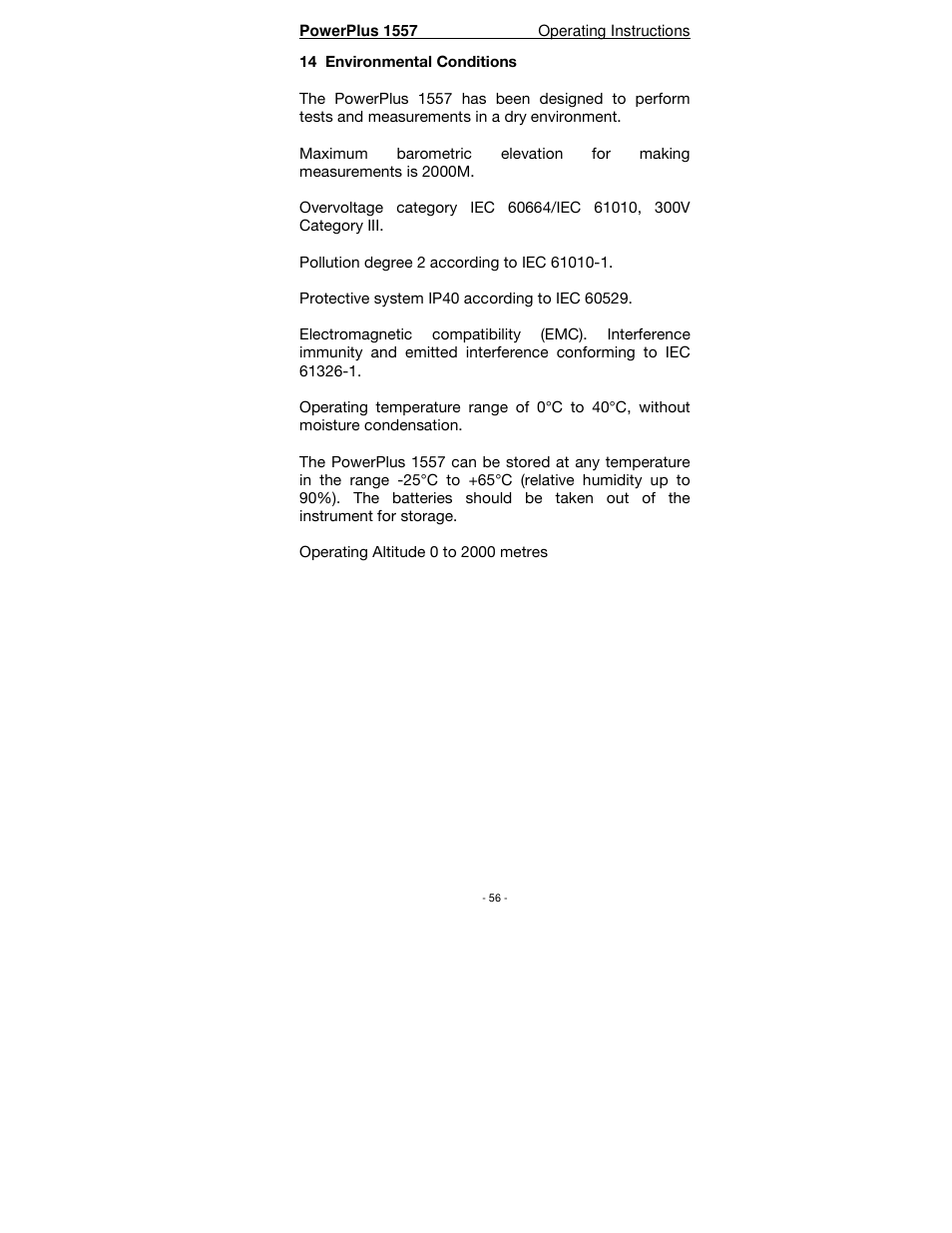Seaward PowerPlus 1557 User Manual | Page 56 / 62