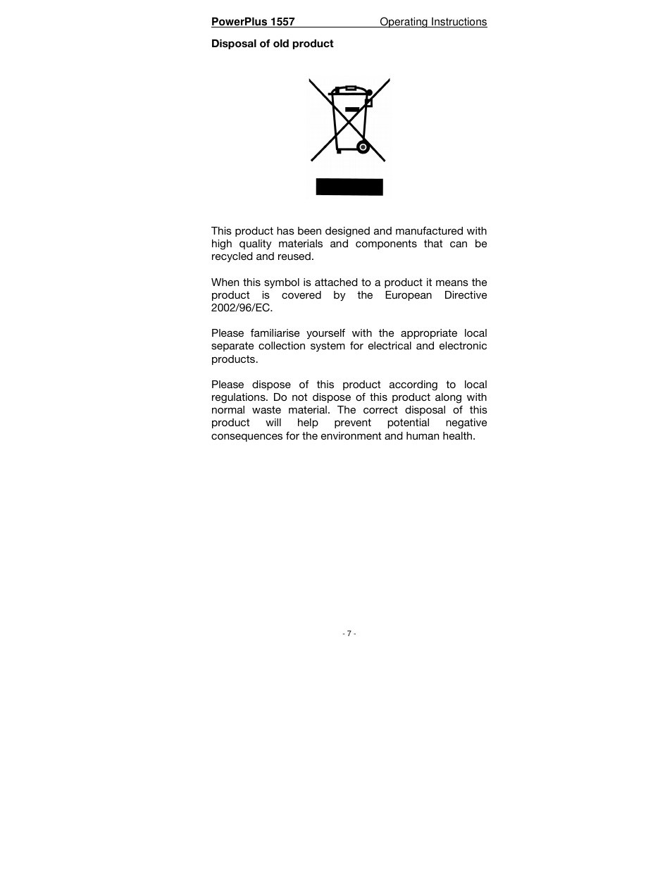 Seaward PowerPlus 1557 User Manual | Page 7 / 62