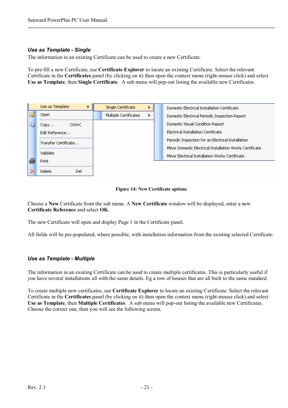 Seaward PowerPlus PC User Manual | Page 21 / 44