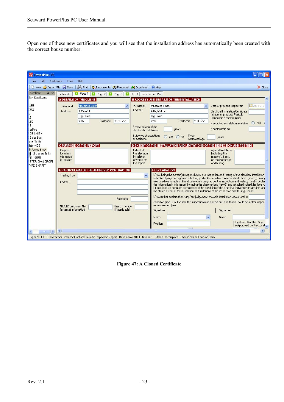 Seaward PowerPlus PC User Manual | Page 23 / 44