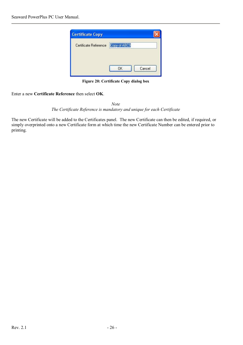 Seaward PowerPlus PC User Manual | Page 26 / 44