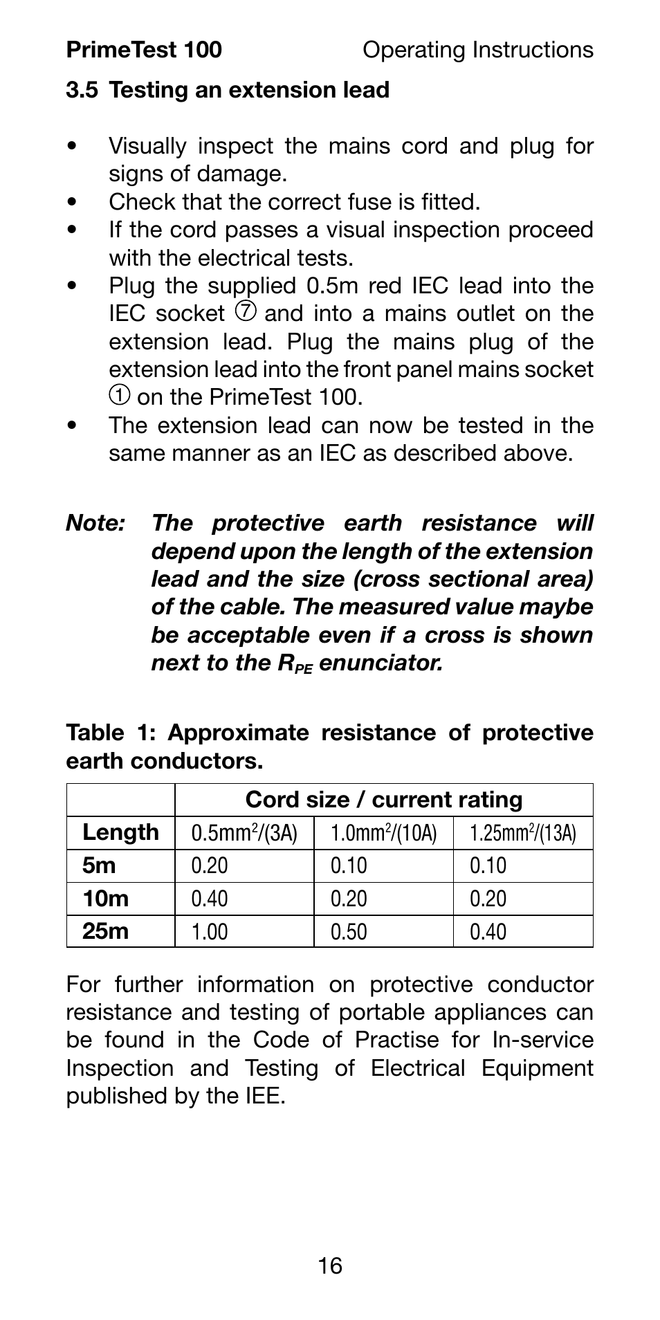 Seaward 100 PrimeTest User Manual | Page 18 / 24