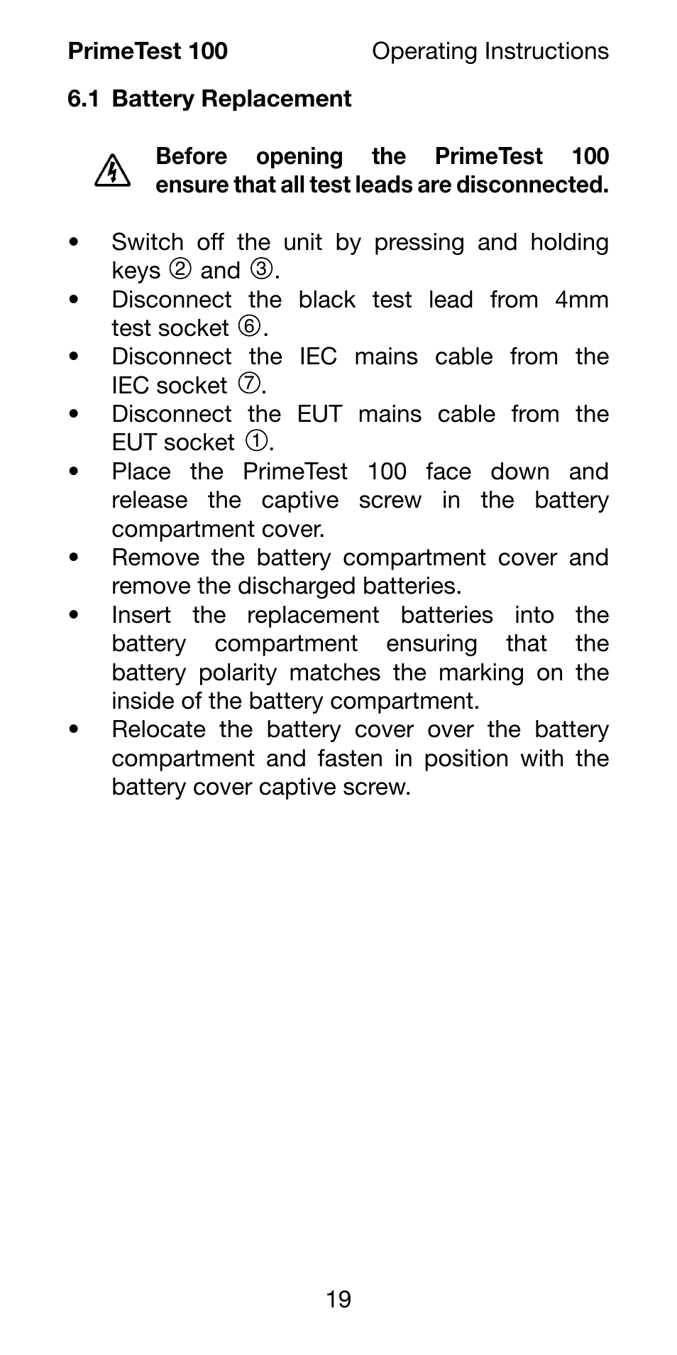 Seaward 100 PrimeTest User Manual | Page 21 / 24