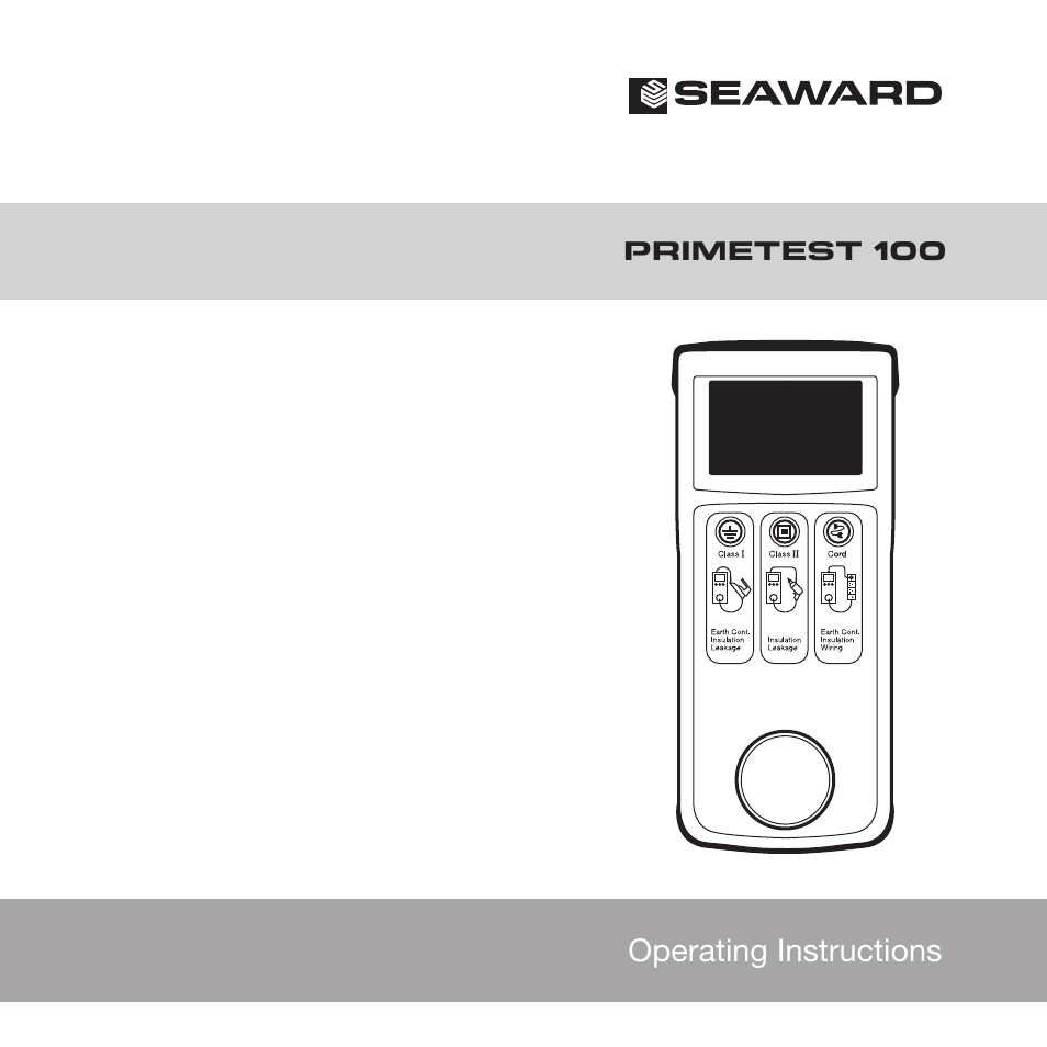 Operating instructions | Seaward 100 PrimeTest User Manual | Page 24 / 24