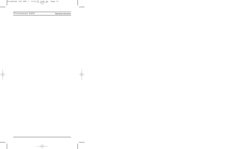 Seaward 220 PrimeTest User Manual | Page 33 / 34