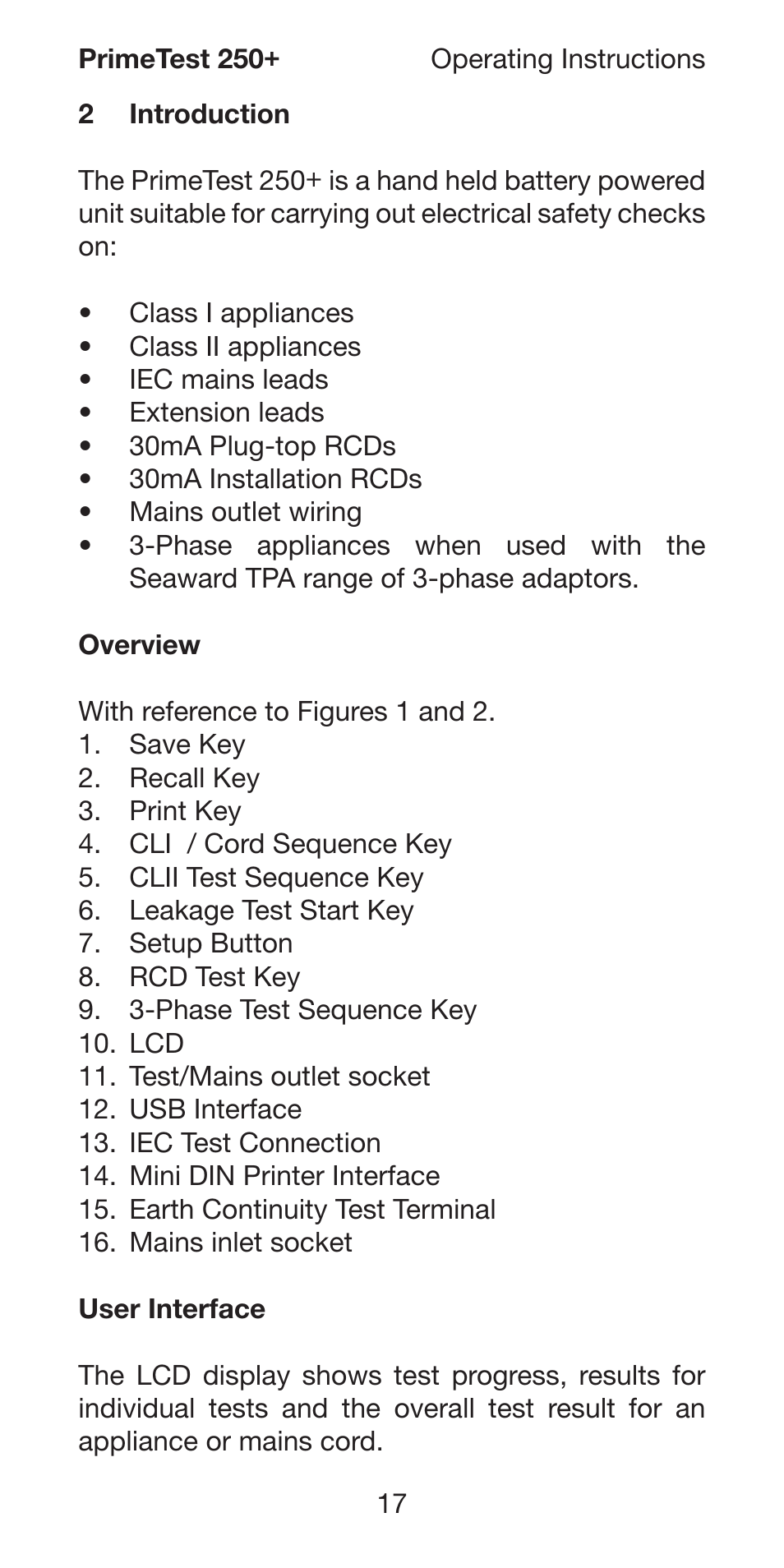 Seaward 250 PrimeTest User Manual | Page 19 / 48