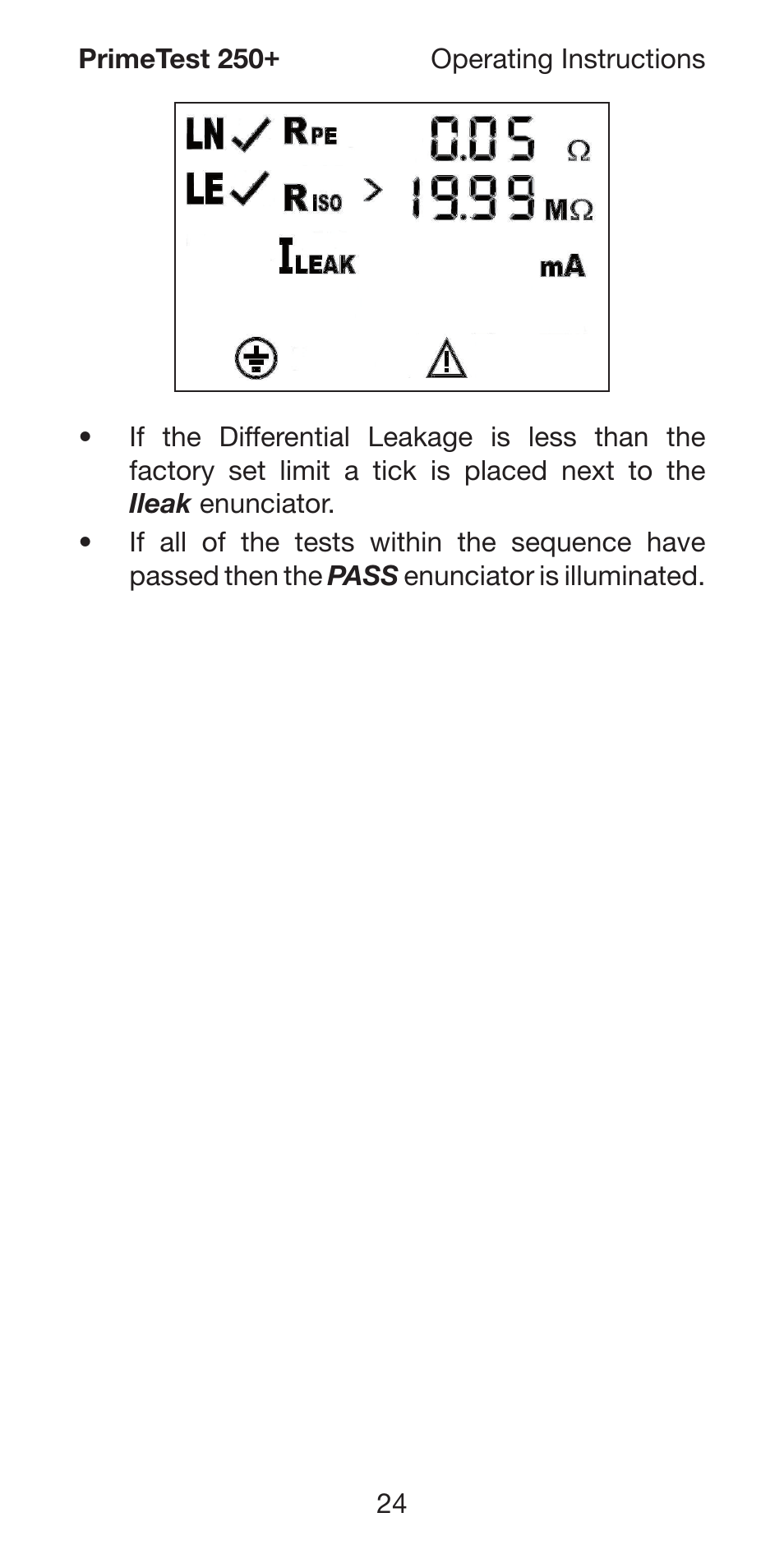 Seaward 250 PrimeTest User Manual | Page 26 / 48