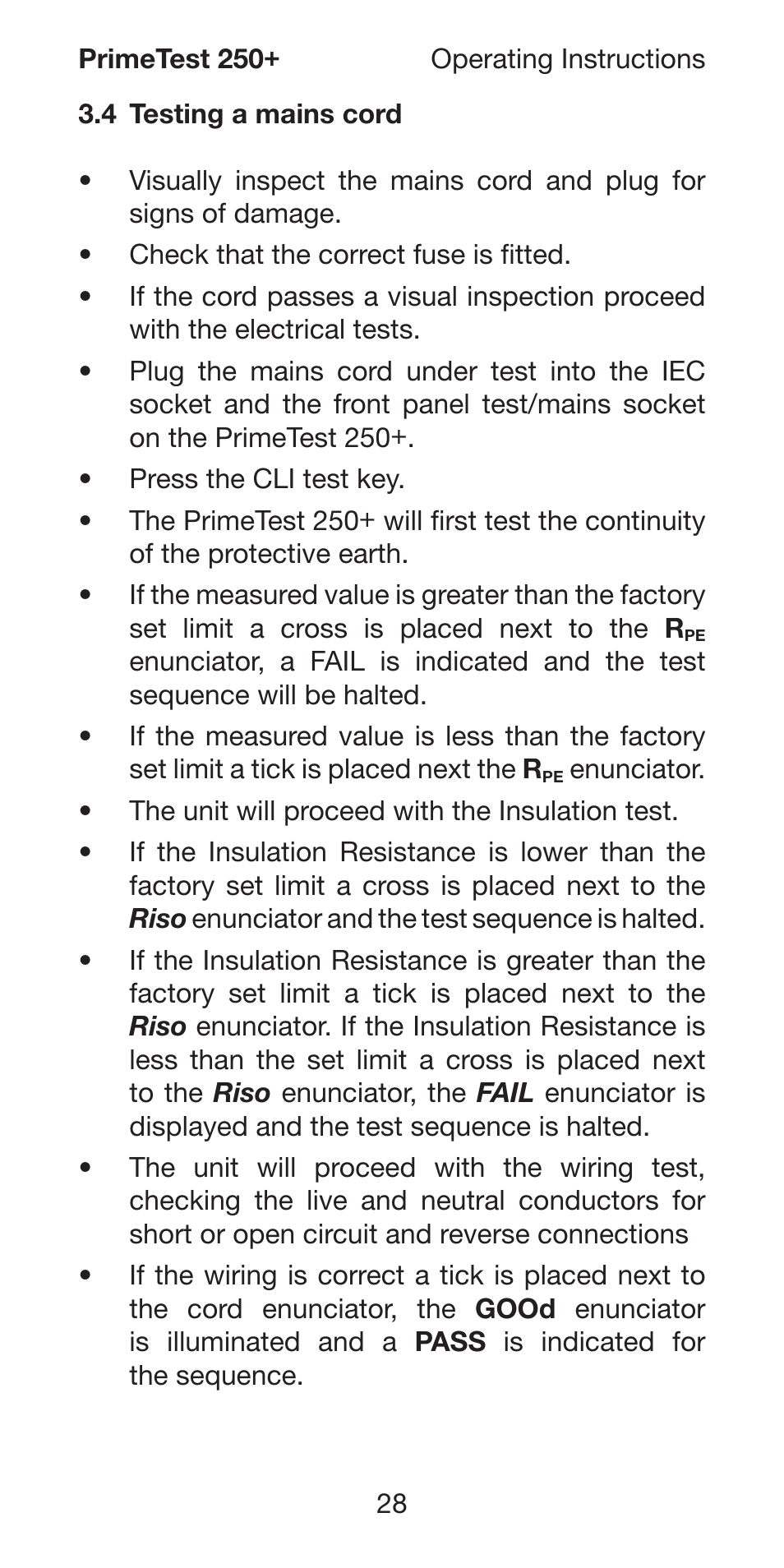 Seaward 250 PrimeTest User Manual | Page 30 / 48