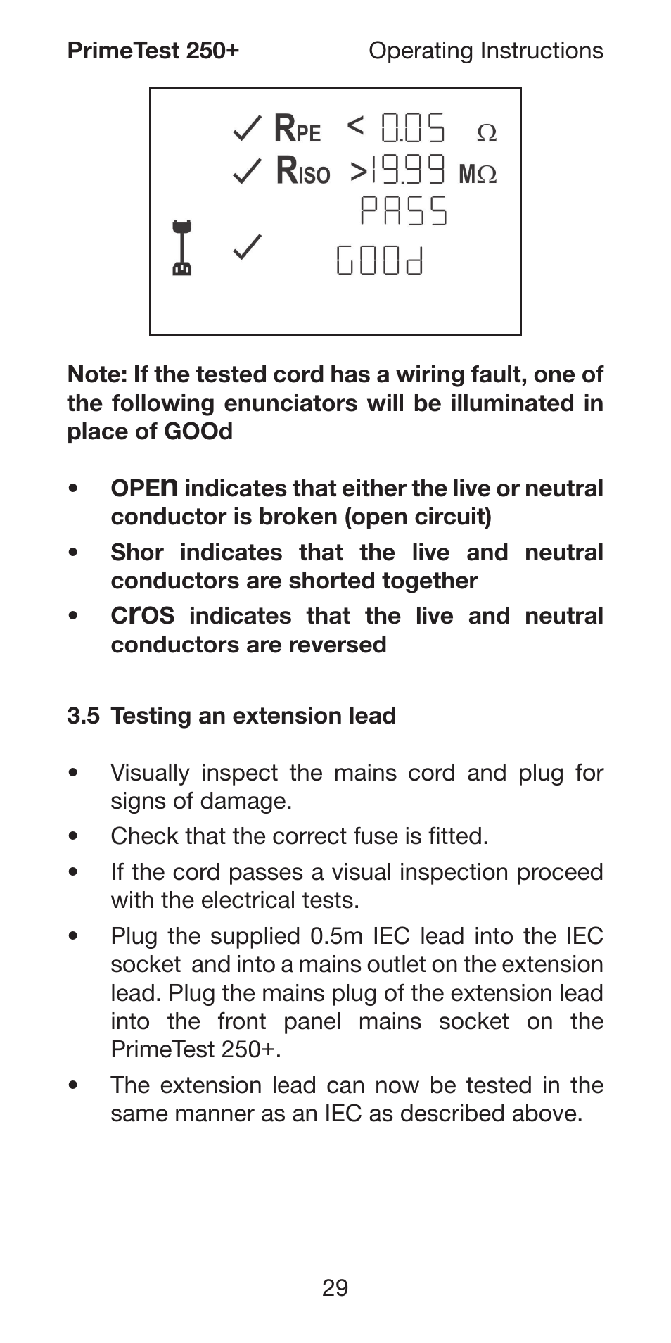 Seaward 250 PrimeTest User Manual | Page 31 / 48